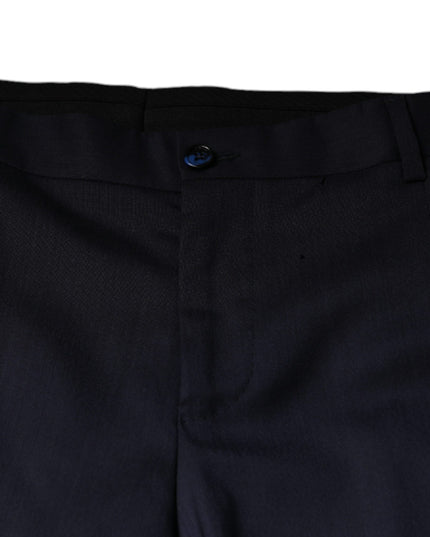 Dolce & Gabbana Blue Wool Skinny Formal Dress Pants