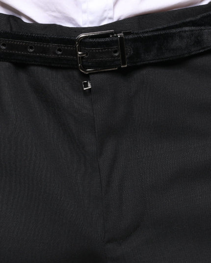 Dolce & Gabbana Black Wool Men Formal Dress Pants