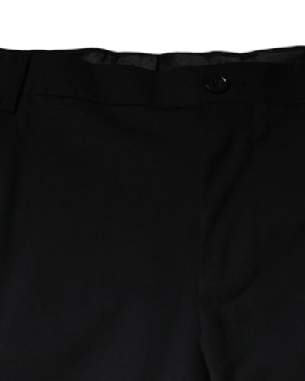 Dolce & Gabbana Black Wool Men Formal Dress Pants