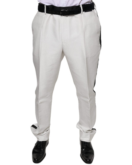Dolce & Gabbana White Polyester Formal Dress Pants