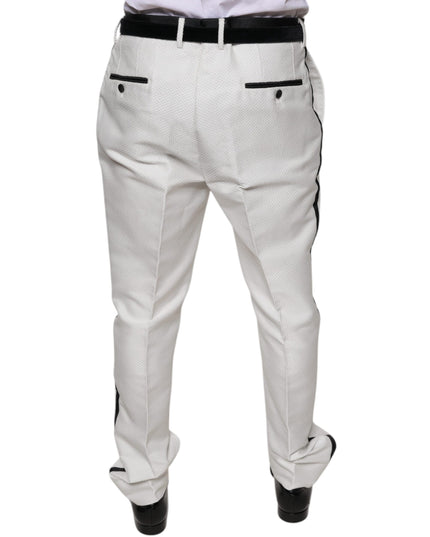 Dolce & Gabbana White Polyester Formal Dress Pants