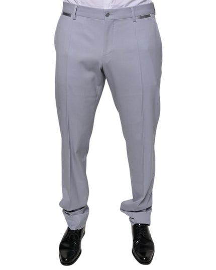 Dolce & Gabbana Light Gray Wool Formal Dress Pants