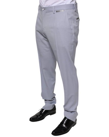 Dolce & Gabbana Light Gray Wool Formal Dress Pants