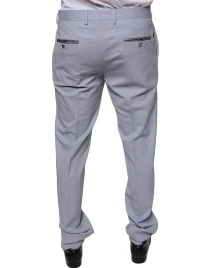 Dolce & Gabbana Light Gray Wool Formal Dress Pants