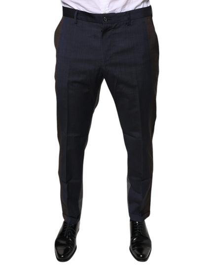 Dolce & Gabbana Black Cotton Wool Formal Dress Pants