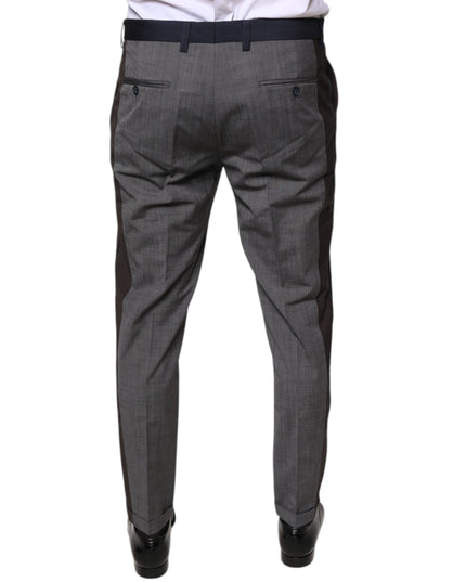 Dolce & Gabbana Black Cotton Wool Formal Dress Pants