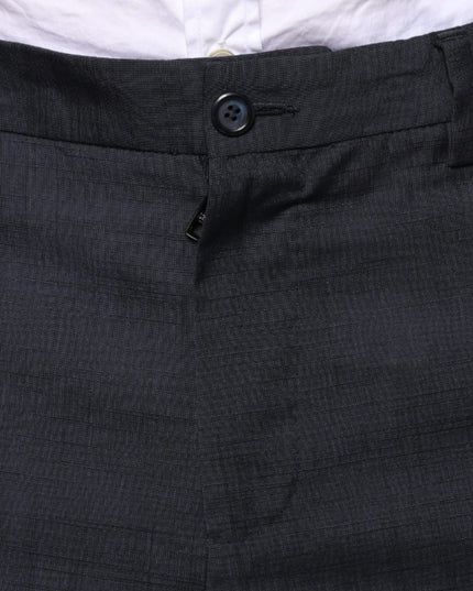 Dolce & Gabbana Black Cotton Wool Formal Dress Pants