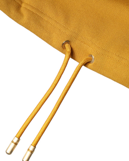 Dolce & Gabbana Mustard DG Hooded Men Sweatshirt Sweater