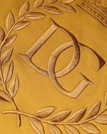 Dolce & Gabbana Mustard DG Hooded Men Sweatshirt Sweater