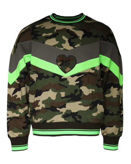 Dolce & Gabbana Multicolor Camouflage Sweatshirt Sweater