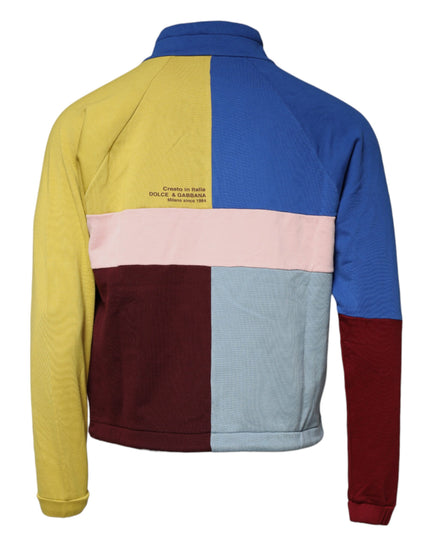 Dolce & Gabbana Multicolor Patchwork Men Sweatshirt Sweater