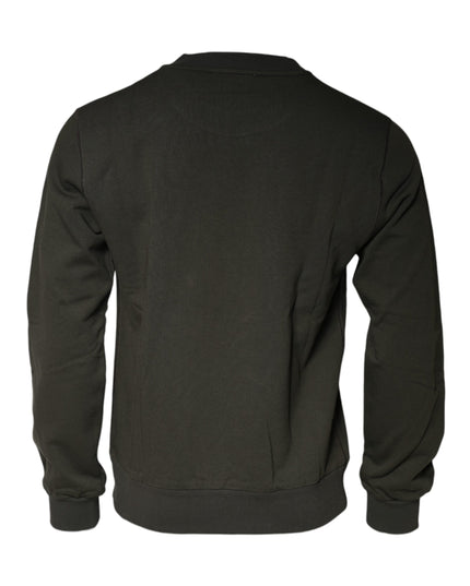 Dolce & Gabbana Army Green Crown Cotton Sweatshirt Sweater