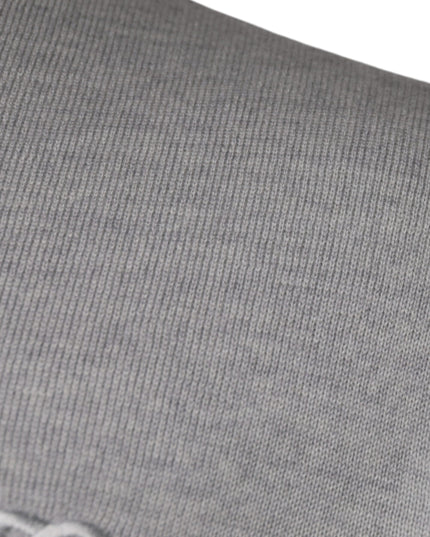 Dolce & Gabbana Light Gray Wool Crew Neck Pullover Sweater