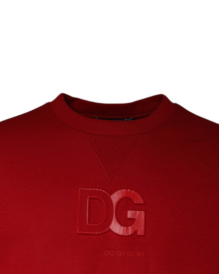 Dolce & Gabbana Maroon DG Logo Cotton Sweatshirt Sweater