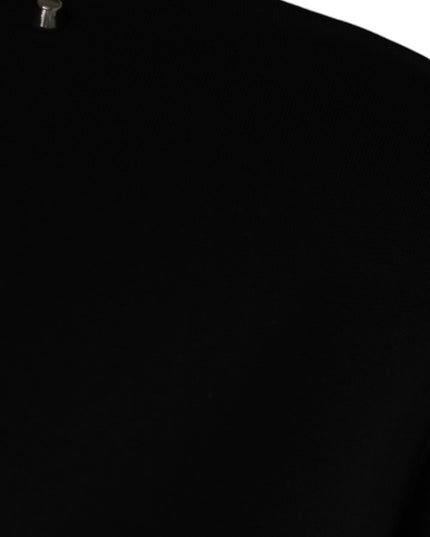 Dolce & Gabbana Black Logo Stud Pullover Sweatshirt Sweater