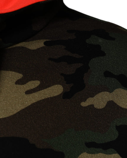 Dolce & Gabbana Multicolor Camouflage Hooded Men Sweatshirt Sweater