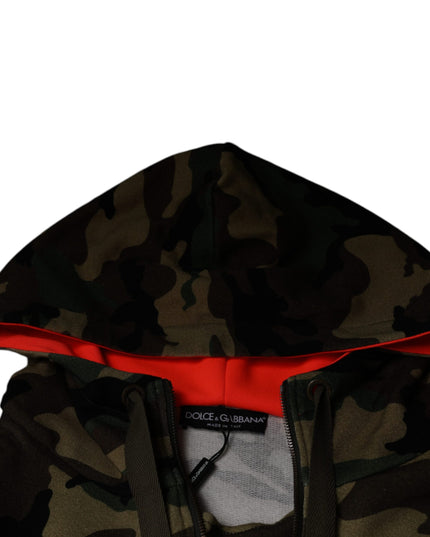 Dolce & Gabbana Multicolor Camouflage Hooded Men Sweatshirt Sweater