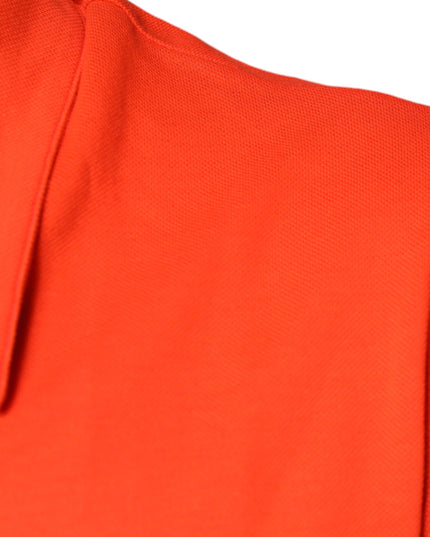 Dolce & Gabbana Orange Cotton Button Down Casual Polo Shirt