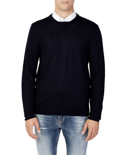 Armani Exchange Blue Wool Sweatshirt