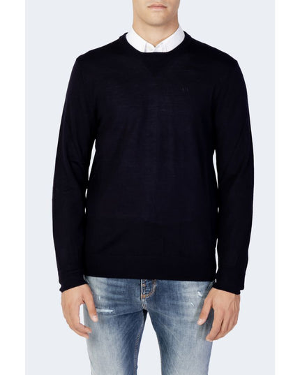 Armani Exchange Blue Wool Sweatshirt