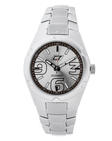 Chronotech Silver Stainless Steel Dress Watch