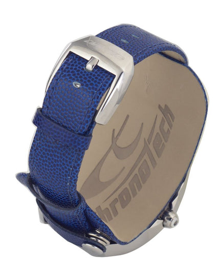 Chronotech Blue Leather Dress Watch