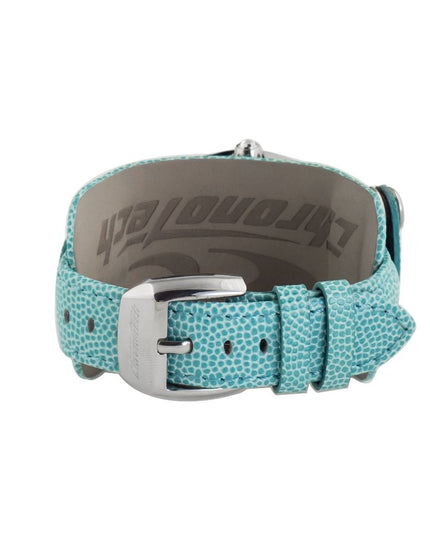 Chronotech Blue Leather Dress Watch