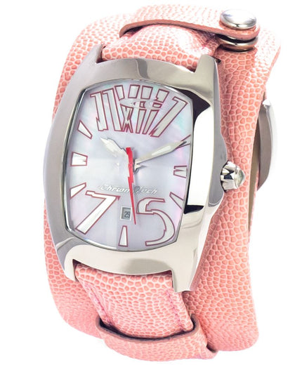 Chronotech Multicolor Leather Dress Watch