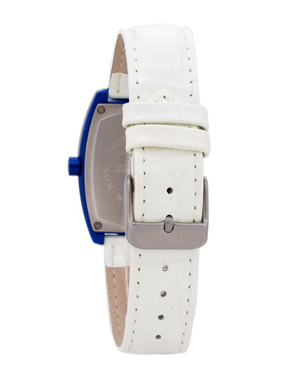 Chronotech White Leather Dress Watch