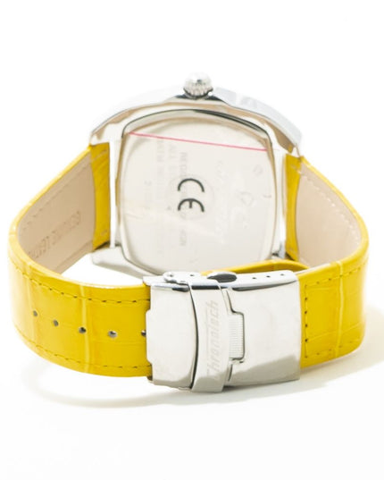 Chronotech Yellow Leather Dress Watch
