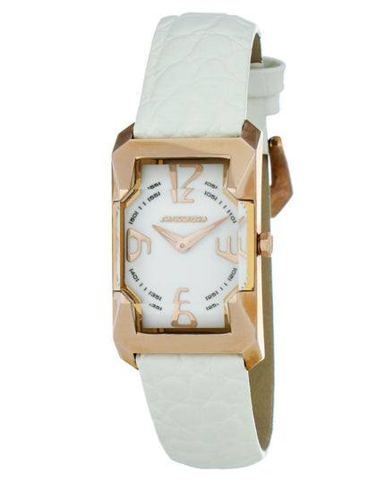 Chronotech White Leather Dress Watch