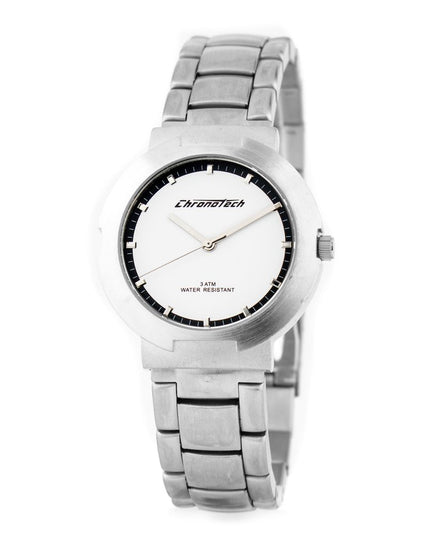 Chronotech Silver Stainless Steel Dress Watch