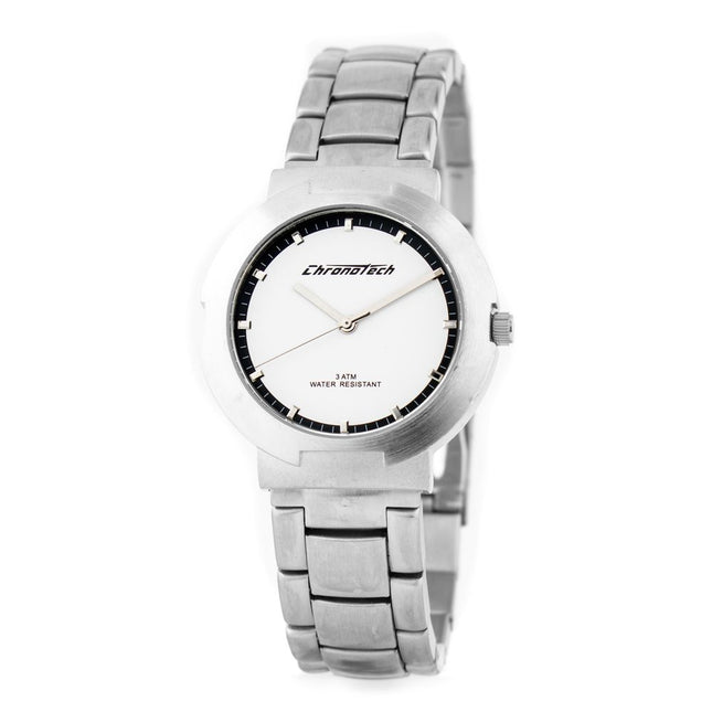Chronotech Silver Stainless Steel Dress Watch