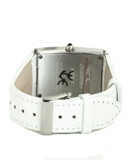 Chronotech White Leather Dress Watch