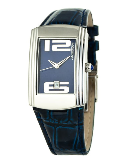 Chronotech Blue Leather Dress Watch