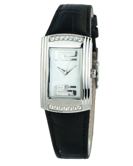 Chronotech Black Leather Dress Watch