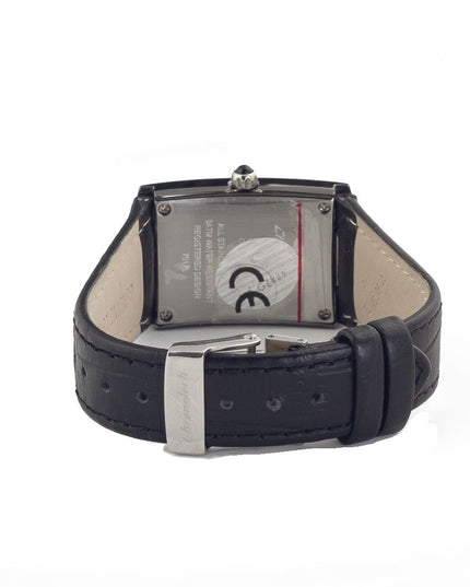 Chronotech Black Leather Dress Watch