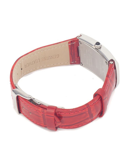 Chronotech Red Leather Dress Watch