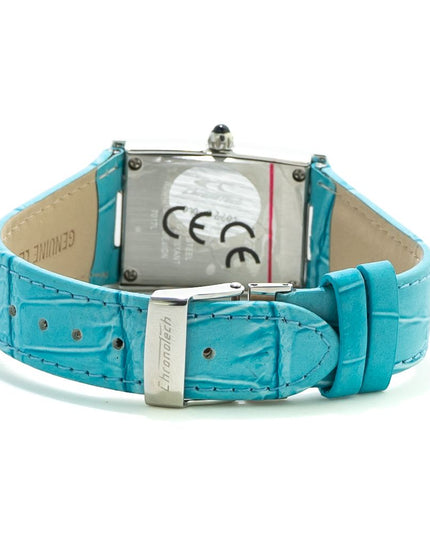 Chronotech Blue Leather Dress Watch