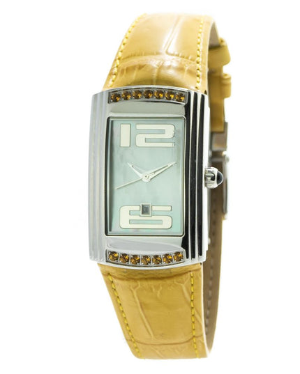 Chronotech Yellow Leather Dress Watch