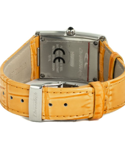 Chronotech Orange Leather Dress Watch