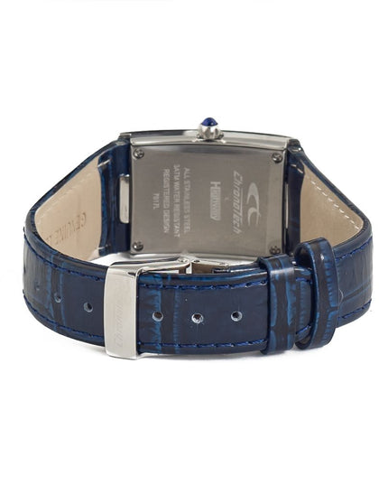 Chronotech Blue Leather Dress Watch