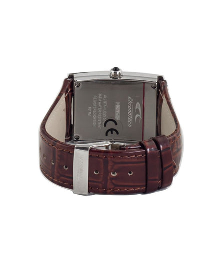 Chronotech Brown Leather Dress Watch