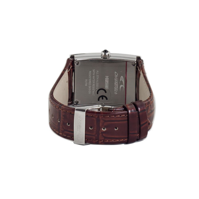 Chronotech Brown Leather Dress Watch