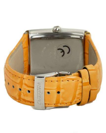 Chronotech Orange Leather Dress Watch