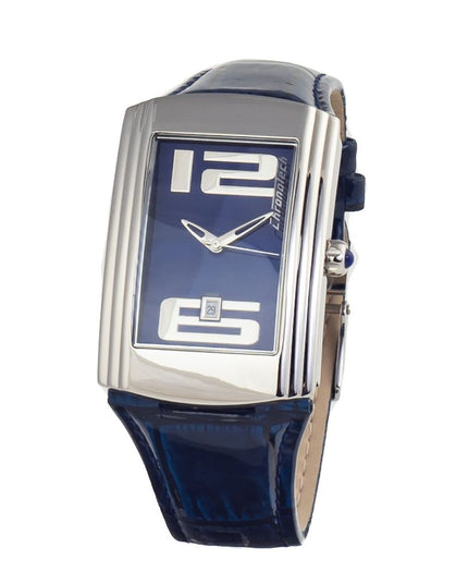 Chronotech Blue Leather Dress Watch