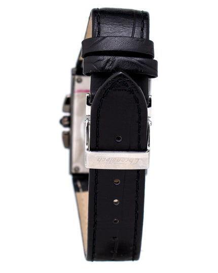 Chronotech Black Leather Dress Watch
