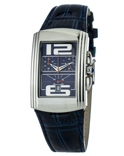 Chronotech Blue Leather Dress Watch