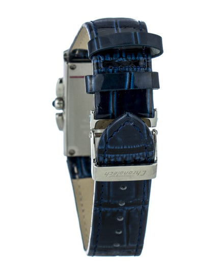 Chronotech Blue Leather Dress Watch