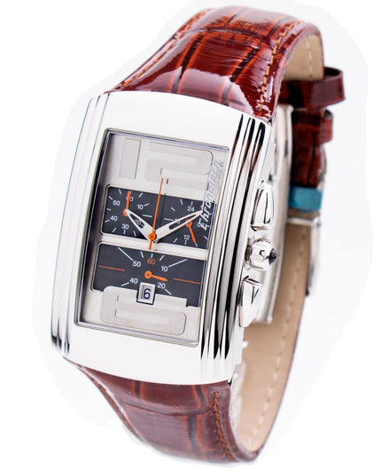 Chronotech Brown Leather Dress Watch